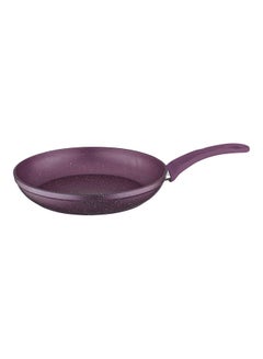 Buy Aluminium Frypan with Durable Granite Coating Purple 24cm in Saudi Arabia