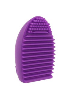 Buy Silicon Brush Egg Makeup Brush Cleaning Tool Dark purple in Saudi Arabia