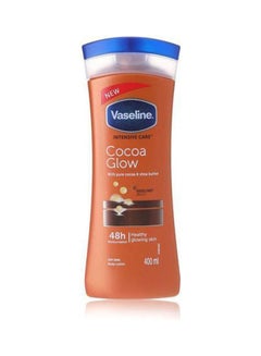 Buy Glow Body Lotion With Pure Cocoa And Shea Butter White 400ml in Egypt