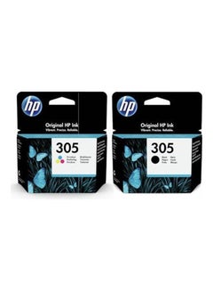 اشتري hp 2-Piece Original 305 Black And Tri-Colour Ink Cartridge Set Black/Multicolor Multicolour/black في السعودية