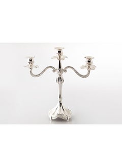 Buy Candle Holder Silver 30x6x30cm in Saudi Arabia