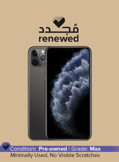 Buy Renewed - iPhone 11 Pro With FaceTime Space Gray 256GB 4G LTE -International Specs in UAE