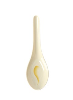 Buy Melamine Super Rays Spoon Beige 13.5x4.2x13.5cm in UAE