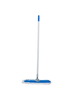 Buy Airport Dust Mop Silver Handle Blue Mop Head 131x35x74cm in UAE