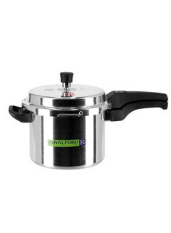 Buy Pressure Cooker Induction Base Heavy-Duty Aluminium With Lid Durable Handles Ideal For Small To Medium Households Saves Energy, Create Delicious Silver 5Liters in Saudi Arabia