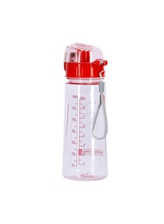 Buy Water Bottle with Hanging Clip Clear/Red in Saudi Arabia