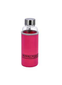 Buy BRS Glass Bottle Pink/Clear 420ml in Saudi Arabia