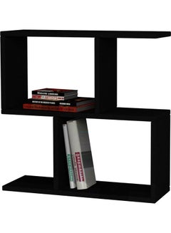 Buy Double Layer Storage Box Bedside Table Black 60x60x20cm in Egypt