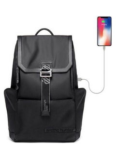 Buy Laptop Business Fashion Travel Waterproof Usb Outport Backpack Bag, Black in Saudi Arabia