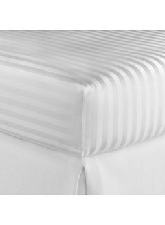 Buy Fitted Sheet Cotton White 180x200+30cm in UAE