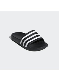 Buy Youth Adilette Aqua Slip-On Slides Black/White in UAE