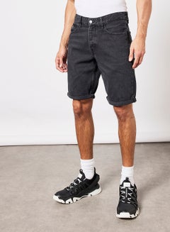 Buy Roll Up Hem Shorts Black in Saudi Arabia