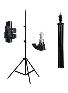 Buy Professional Photography Studio Light Stand Tripod for Reflectors, Lights, Umbrellas, DSLR 1/4 inch Thread Mount Black in UAE