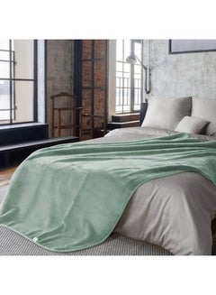 Buy King Size Blanket Acrylic Mint Green 220x240cm in Saudi Arabia