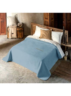Buy Twin Size Blanket Polyester Sky Blue 160x240cm in Saudi Arabia