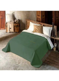 Buy Twin Size Blanket Polyester Dark Green 160x240cm in Saudi Arabia