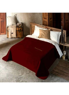 Buy Twin Size Blanket Polyester Burgundy 160x240cm in Saudi Arabia