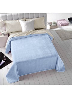 Buy Twin Size Blanket Acrylic Sky Blue 160x240cm in Saudi Arabia