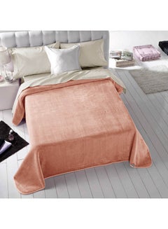 Buy Ultra Soft High Quality Twin Blanket Acrylic Melon 160x240cm in Saudi Arabia