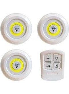 Buy Spot Led Circular Battery-Powered And Remote Control 3 Pieces Multicolour in Egypt