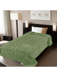 Buy Ultra Soft High-Quality Twin Size Blanket Acrylic Waterly Green 160x240cm in Saudi Arabia