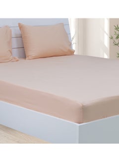 Buy 2-Piece Deyarco Single Size Sheet Set Cotton Blend Peach in UAE