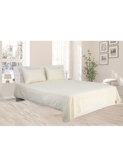 Buy 2-Piece Deyarco Sheet Set Cotton Blend Cream 170x240cm in UAE