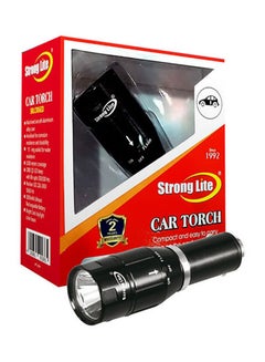 Buy Rechargeable LED Flashlight Black 9cm in Saudi Arabia