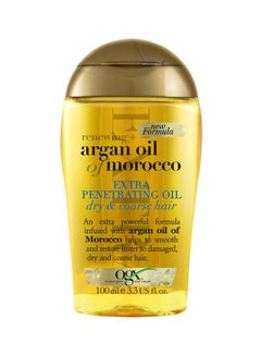اشتري Ogx, Hair Oil, Renewing+ Argan Oil Of Morocco, Extra Penetrating Oil, Dry & Coarse Hair Types - Yellow 100ml في السعودية