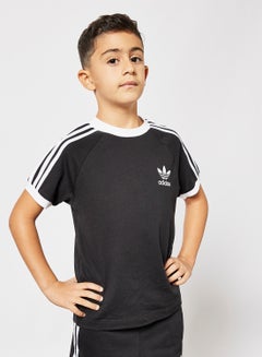 Buy Boys 3-Stripes T-Shirt Black/White in UAE