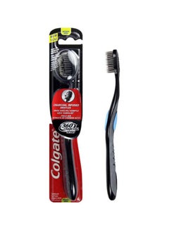 Buy 360 Charcoal Black Medium Manual Toothbrush – Assorted in Saudi Arabia