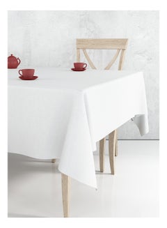 Buy Solid Table Cover White 140x200cmcm in UAE