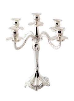 Buy Candle Holder Silver 22x22x30cm in Saudi Arabia