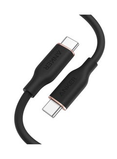 اشتري كابل باور لاين III فلو بمنفذ USB C إلى USB C بقدرة 100 وات ومنفذ USB 2.0 لجهاز ماك بوك برو 2020 وآي باد برو 2020 وآي باد آير وجالاكسي S20 وبيكسل وسويتش وإل جي لون أسود. في الامارات