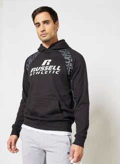 Buy Logo Panel Hoodie Black in UAE