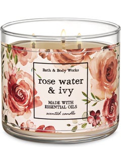 اشتري Rose Water & Ivy 3-Wick Candle Multicolour 14.5cm في مصر