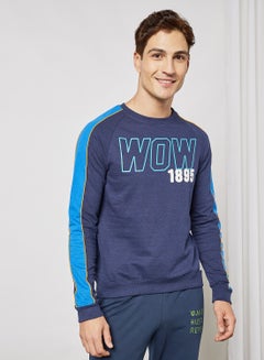 Buy Regular Fit Sweatshirt Blue in UAE