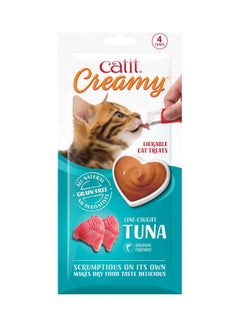 اشتري Creamy Lickable Cat Treat Tuna Flavor Tubes Teal Multicolour 4x10grams في السعودية