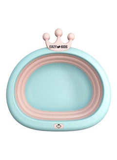 Buy Collapsible Royal Wash Basin For Newborn With Soft Edges, 0-6  Years, Blue in UAE