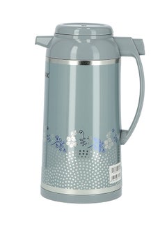 Buy Vacuum Flask With Glass Liner Cream Grey/Blue/Siler in Saudi Arabia