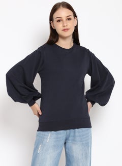 Buy Oversized Sweatshirt Ink Black in UAE