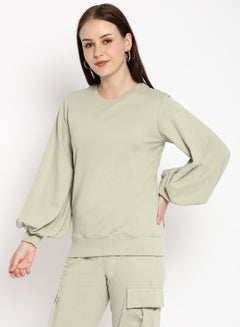 Buy Oversized Sweatshirt Green in Saudi Arabia