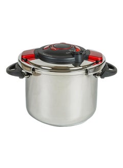Buy Stainless Steel Pressure Cooker Red/Black/Silver 10Liters in Saudi Arabia