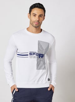 Buy Regular Fit Sweatshirt White in UAE