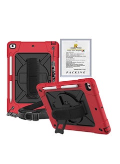 Buy Protective Case Cover for Apple iPad 10.2 inch (2021/2020/2019) Generation Red/Black in Saudi Arabia