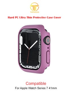 Buy Hard PC Ultra-Thin Protective Case Cover For Apple Watch Series 7 41mm Wine Red in UAE