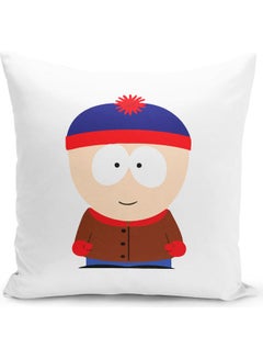 Buy Stan Marsh South Park  Themed Throw Pillow White/Blue/Red 16x16inch in UAE