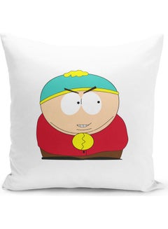 Buy Cunning Eric Cartman  Funny South Park  Themed Throw Pillow White/Black/Red 16x16inch in UAE