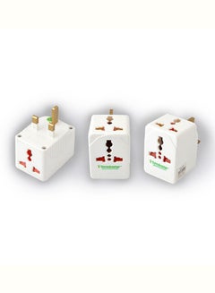 Buy 3-Way Universal Multi Plug Socket Adapter Multicolour in Saudi Arabia