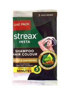 Buy Insta Shampoo Hair Colour Sachet 03 Dark Brown 25ml in UAE